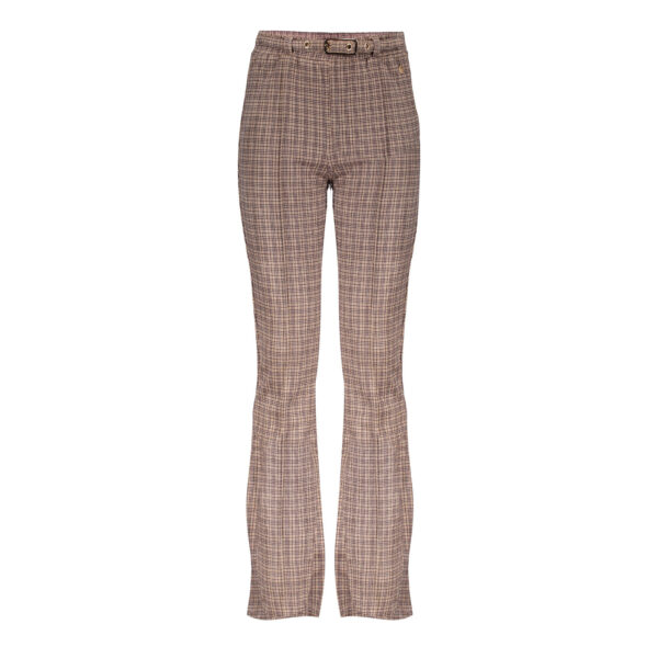 Frankie & Liberty Meisjes broek - Fleur - Geruit zwart / canvas