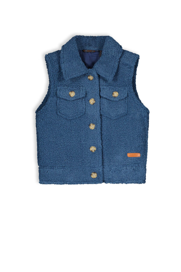 NoNo Meisjes gilet teddy - Dodo - Ensign blauw