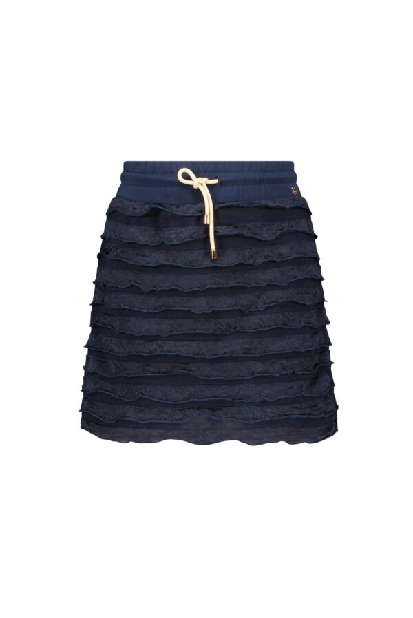 NoNo Meisjes rok ruffel - Nina - Navy blauw