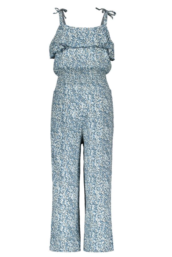 Like Flo Meisjes jumpsuit - Blauw bloemen